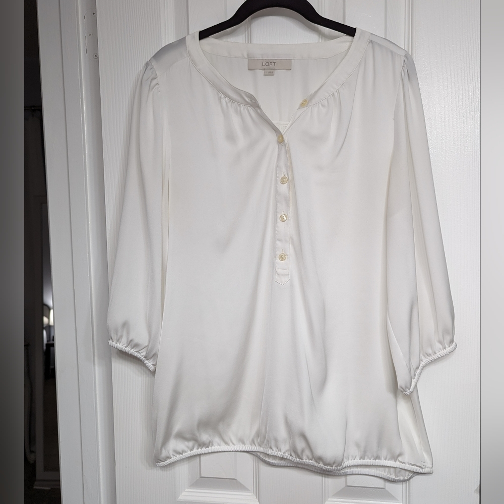 Loft Off White Blouse